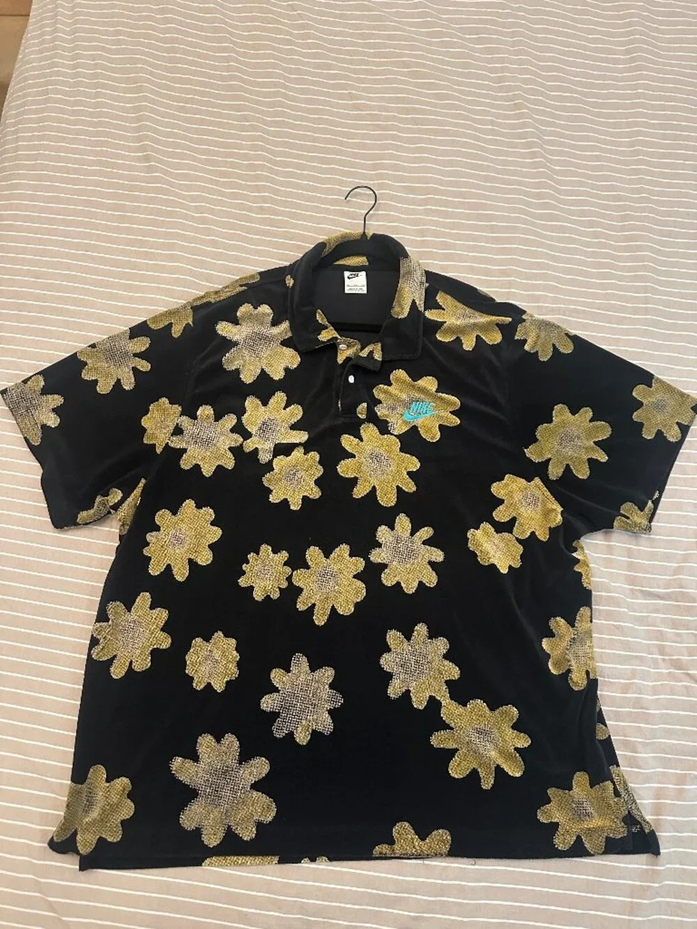 NIKE GOLF - TERRY CLOTH FLORAL PRINT POLO - XXL
